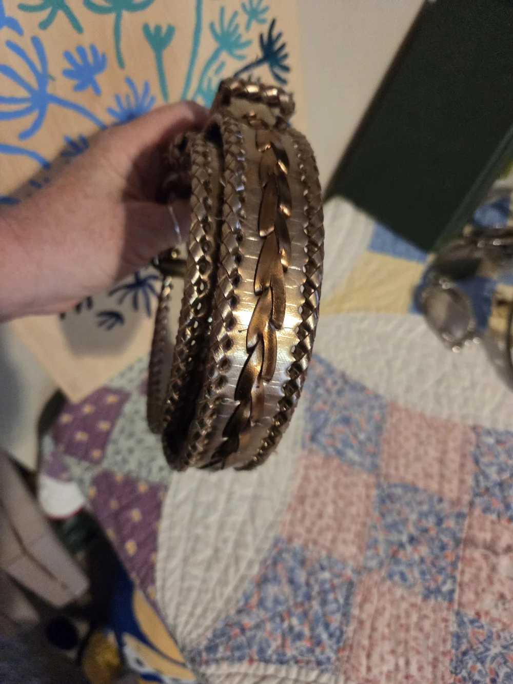 Small Express gold & copper toned 